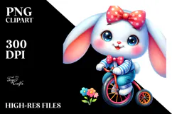 Goofy Cute Baby Bunny PNG Product Image 2