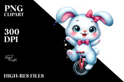 Goofy Cute Baby Bunny PNG Product Image 2