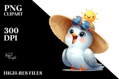 Sitting Dove Sun Hat Clipart Product Image 1