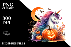 Simple Halloween Unicorn PNG Product Image 2