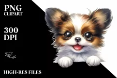 Baby Papillon Eyes Sublimation Clipart Product Image 1