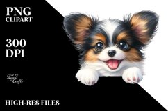 Watercolor Funny Papillon Clipart Product Image 1