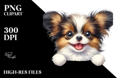 Watercolor Funny Papillon Clipart Product Image 2