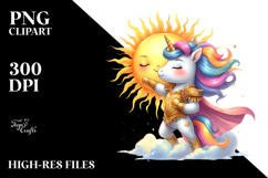 Cute Unicorn Posing as Hero Clipart Product Image 2