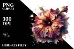 Abstract Shiny Golden Flower | Clipart Product Image 1