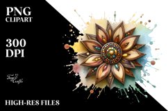 Abstract Wooden Small Stained Sunflower | Sublimation Product Image 3
