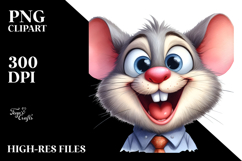 Funny Mouse Portrait PNG Product Image 2