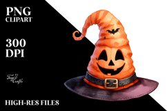 Funny Watercolor Baby Halloween Hat | Sublimation Clipart Product Image 3