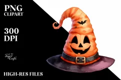 Funny Watercolor Baby Halloween Hat | Sublimation Clipart Product Image 3