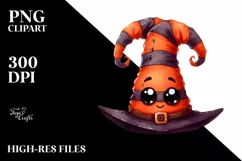 Funny Watercolor Baby Halloween Hat | Sublimation Clipart Product Image 3