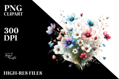 Colorful Wild Flowers PNG Product Image 2