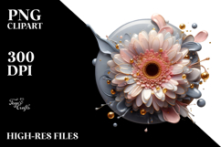 Abstract Gerbera, Watercolor PNG Product Image 2