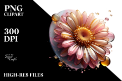 Abstract Gerbera, Watercolor PNG Product Image 2