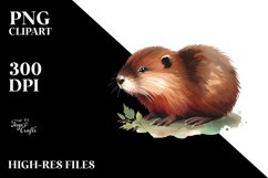 Simple Muskrat Clipart Product Image 3