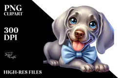 Happy Weimaraner, Transparent PNG Product Image 2