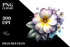 Watercolor Primrose, Transparent PNG Product Image 2