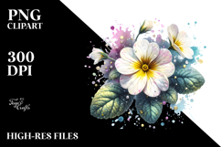 Primrose Watercolor Splash PNG Product Image 2