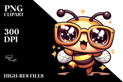 Playful Bee with Sunglasses, Vector Art Product Image 2