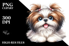 Cute Shih Tzu with Big Eyes, PNG Product Image 2