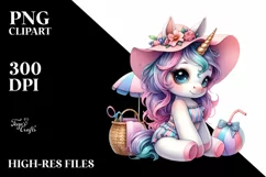 Cute Baby Unicorn with Beachwear Product Image 3