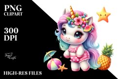 Beachwear Baby Unicorn | Sublimation | Clipart Product Image 3