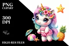 Beachwear Baby Unicorn | Sublimation | Clipart Product Image 3