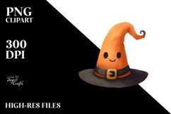 Funny Watercolor Simple Halloween Hat | Sublimation Clipart Product Image 1