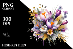 Vibrant Abstract Bouquet PNG Product Image 2