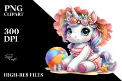 Beachwear Baby Unicorn | Sublimation | Clipart Product Image 3