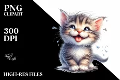 Playful Kitten with Tongue Out | Sublimation Clipart Product Image 3
