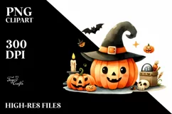 Simple Funny Halloween Clipart, Transparent PNG Product Image 1