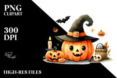 Simple Funny Halloween Clipart, Transparent PNG Product Image 2
