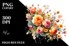 Colorful Orange Roses | Clipart Product Image 2