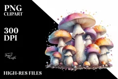 Glossy Wooden Stained Mushroom, PNG Product Image 3