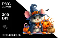 Watercolor Cute Baby Mouse Clipart Product Image 2