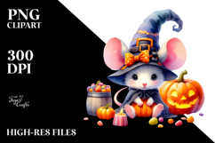 Watercolor Cute Baby Mouse Clipart Product Image 2