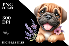 Cute Bullmastiff Watercolor PNG Product Image 2