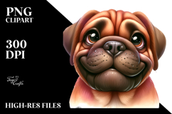Cute Bullmastiff Watercolor PNG Product Image 2