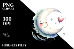 Whimsical Half Moon PNG Product Image 2
