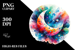 Colorful Vibrant Moon PNG Product Image 2