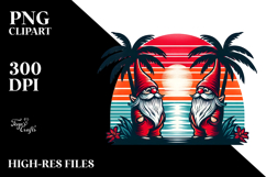 Retro Gnome Sunset Clipart Product Image 2