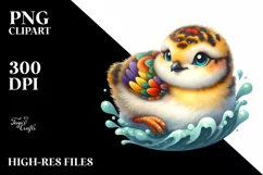 Colorful Swimming Ptarmigan | Clipart Product Image 3