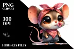 Baby Mouse with Bandana | Sublimation | Clipart Product Image 3