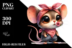 Baby Mouse with Bandana | Sublimation | Clipart Product Image 2