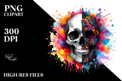 Colorful Skull Painting, Transparent PNG Product Image 2