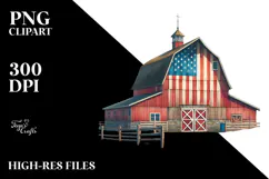 Detailed Watercolor Barn, Transparent PNG Product Image 2