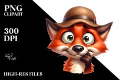 Fox with Hat Clipart Product Image 3
