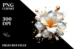 Abstract Glossy Freesia PNG Product Image 2