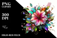 Watercolor Luxury Flower Splash Clipart Product Image 1