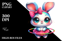 Goofy Baby Bunny with Hula Hoop PNG Product Image 2